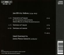 Johann Baptist (Jan Krtitel) Vanhal (1739-1813): Konzert für 2 Fagotte &amp; Orchester F-Dur, CD