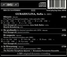 Sofia Gubaidulina (geb. 1931): In Erwartung für Saxophonquartett &amp; Percussion, CD