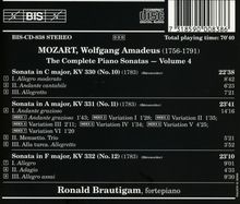Wolfgang Amadeus Mozart (1756-1791): Klaviersonaten Vol.4, CD