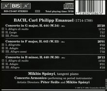 Carl Philipp Emanuel Bach (1714-1788): Sämtliche Cembalokonzerte Vol.8, CD