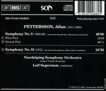 Allan Pettersson (1911-1980): Symphonien Nr.8 &amp; 10, CD