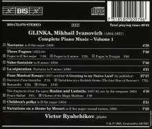 Michael Glinka (1804-1857): Sämtliche Klavierwerke Vol.1, CD