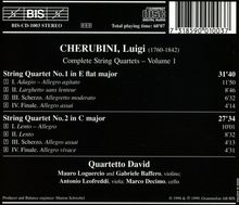 Luigi Cherubini (1760-1842): Streichquartette Nr.1 &amp; 2, CD
