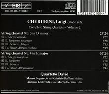 Luigi Cherubini (1760-1842): Streichquartette Nr.3 &amp; 4, CD