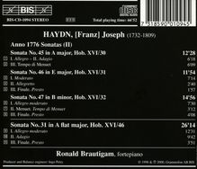 Joseph Haydn (1732-1809): Klaviersonaten H16 Nr.30-32,46, CD