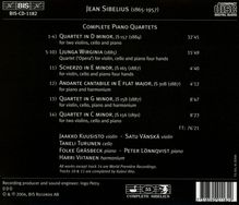 Jean Sibelius (1865-1957): Klavierquartette in C &amp; D, CD