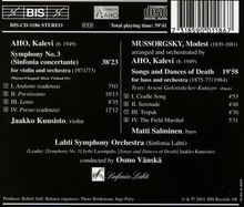 Kalevi Aho (geb. 1949): Symphonie Nr.3, CD