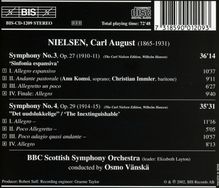 Carl Nielsen (1865-1931): Symphonien Nr.3 &amp; 4, CD