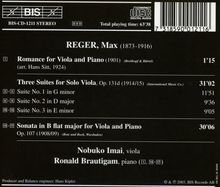 Max Reger (1873-1916): Suiten für Viola solo op.131d Nr.1-3, CD