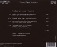 Edvard Grieg (1843-1907): Sämtliche Lieder Vol.6, CD