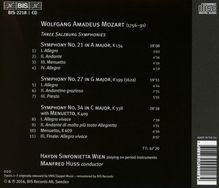 Wolfgang Amadeus Mozart (1756-1791): Symphonien Nr.21,27,34, CD