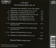 Carl Philipp Emanuel Bach (1714-1788): Für Kenner und Liebhaber (Sammlung 6), CD