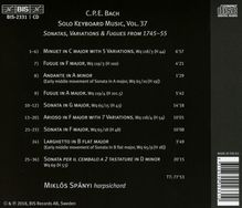 Carl Philipp Emanuel Bach (1714-1788): Cembalosonaten Wq.65 Nr.15 &amp; 18;Wq.69, CD