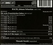 Johann Sebastian Bach (1685-1750): Französische Suiten BWV 812-817, 2 CDs