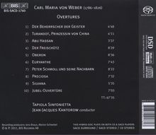 Carl Maria von Weber (1786-1826): Ouvertüren, Super Audio CD