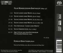 Felix Mendelssohn Bartholdy (1809-1847): Lieder ohne Worte (Ausz.), Super Audio CD