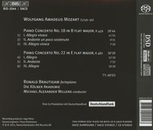 Wolfgang Amadeus Mozart (1756-1791): Klavierkonzerte Nr.18 &amp; 22, Super Audio CD