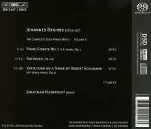 Johannes Brahms (1833-1897): Klaviersonate Nr.1 op.1, Super Audio CD