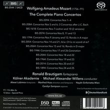 Wolfgang Amadeus Mozart (1756-1791): Sämtliche Klavierkonzerte, 12 Super Audio CDs