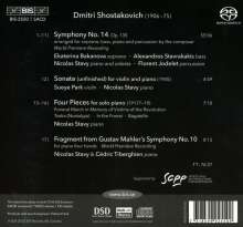 Dmitri Schostakowitsch (1906-1975): Symphonie Nr.14 (Fassung für Sopran, Bass, Klavier &amp; Percussion), Super Audio CD