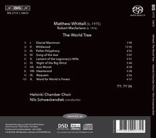 Auf schwarzem Grund steht: "Matthew Whittall, The World Tree", mit einer Liedliste von 10 Titeln und Spielzeiten.