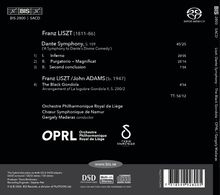 Franz Liszt: Dante Symphony. Titel und Zeitangaben der Sätze. Orchester Philharmonique Royal. Logos von OPRL und Chœur.