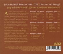 Johan Helmich Roman (1694-1758): Sonaten f.Violine &amp; Cembalo Nr.9 &amp; 12, CD