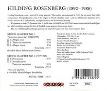 Hilding Rosenberg (1892-1985): Streichquartette Nr.3 &amp; 9, CD