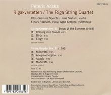 Peteris Vasks (geb. 1946): Streichquartette Nr.2 &amp; 3, CD