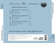 Edvard Grieg (1843-1907): Sonaten für Violine &amp; Klavier Nr.1-3, CD