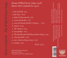 Peter Lindroth (geb. 1950): The Wilfred Owen Songs, CD