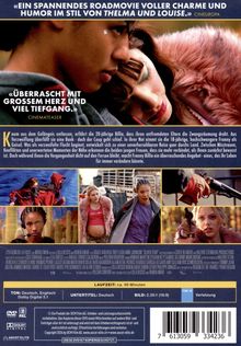 „Ein spannendes Roadmovie voller Charme und Humor im Stil von Thelma und Louise.“ © CINEUROPA

Oben zwei Menschen, einer mit Sternaufkleber im Gesicht. Unten Filmkritik mit Handlung: Entlassene Frau flüchtet mit Geisel. Darunter Bilder von Frauen in verschiedenen Szenen. Laufzeit: 99 Minuten, Ton: Deutsch, Englisch. Untertitel: Deutsch. Bild: 2.35:1 (16:9), FSK 16.