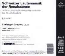 Christoph Greuter - Schweizer Lautenmusik der Renaissance, CD