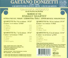 Gaetano Donizetti (1797-1848): 4 Flötenquartette, CD