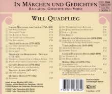 Will Quadflieg - In Märchen &amp; Gedichten, CD