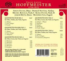 Franz Anton Hoffmeister (1754-1812): Notturni (Quintette) Nr.1,2,4-6, Super Audio CD