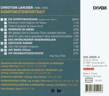 Christian Lahusen (1886-1975): Ein Schöpfungsgesang, CD