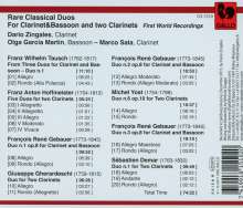 Dario Zingales - Rare Classical Duos for Clarinet &amp; Basson and two Clarinets, CD