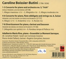 Caroline Boissier-Butini (1786-1836): Klavierkonzerte Nr.5 "Irish" &amp; Nr.6 "Suisse", CD