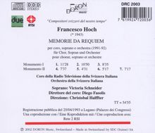 Francesco Hoch (geb. 1943): Memorie da Requiem, CD
