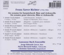 Franz Xaver Richter (1709-1789): Sonate da camera op.2 Nr.1-6, CD