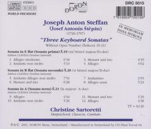 Josef Anton Steffan (1726-1797): Klaviersonaten Nr.1-3, CD