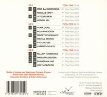 CD 1: Irina Zahharenkova, Honggi Kim; CD 2: Yuma Osaki, Lorenzo Soulès; CD 3: Pallavi Mahidhara, Aya Matsushita. Beethoven, Chopin.