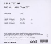 Cecil Taylor (1929-2018): The Willisau Concert -, CD