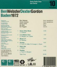 Dexter Gordon &amp; Ben Webster: Baden '72, CD