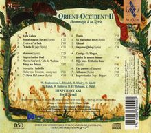 Orient - Occident II: A Tribute to Syria, Super Audio CD
