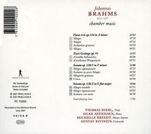 Johannes Brahms (1833-1897): Klarinettentrio op. 114 (arrangiert für Klaviertrio), CD