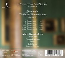 Domenico Dall’Oglio (1700-1764): Sonaten für Violine &amp; Bc Nr.1,4,8,9,12, CD