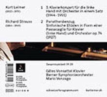 Kurt Leimer (1920-1974): Klavierkonzert Nr. 3 für Klavier linke Hand &amp; Orchester, CD