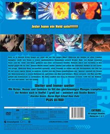 "Jeder kann ein Held sein!!!!!! Weiter und immer weiter: PLUS ULTRA!" Sechs Anime-Szenen von spannenden Kämpfen.